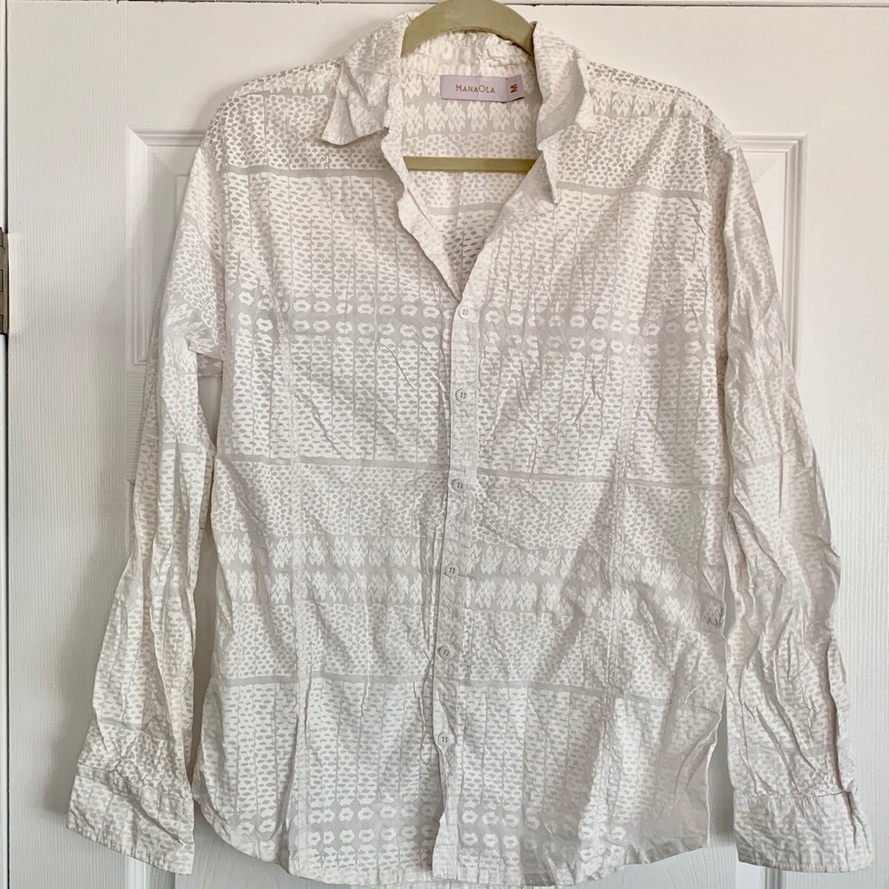 MANAOLA Mens L/S Hilo Shirt M